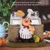 Funny Salt and Pepper Shakers with Chef Figurines Holder, Resin