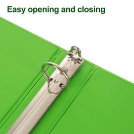 ViVin 1 Inch Round Ring View Binder for Durability, Standard 3 Ring Binder for 200 Sheets of US Letter Size Paper, PVC-Free, 6-Pack (Assorted)