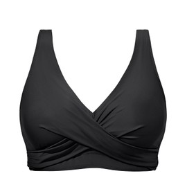 Women Underwire Bikini Top - Push Up Bathing Suit Top Large Bust Swim Top 2025 Swimsuit Top Black L
