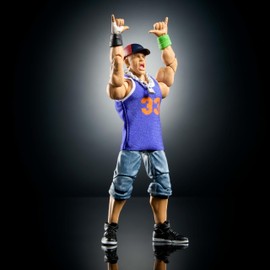 Mattel WWE Ultimate Edition John Cena 6-Inch Action Figure and Accessories Set - More Than 10 Pieces Including Interchangeable Heads and Hands, JCX42