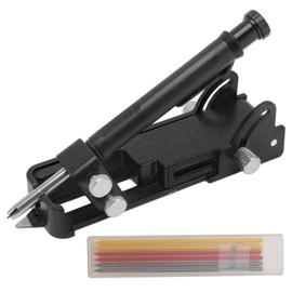 Multifunction Scribing Tool Construction Pencil Aluminum Alloy DIY Woodworking Marking Gauge Black