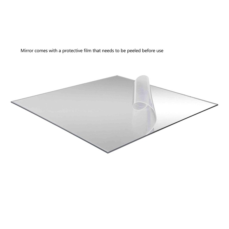 24" x 24" - 1/8" Clear Acrylic Plexiglass Mirror Sheet