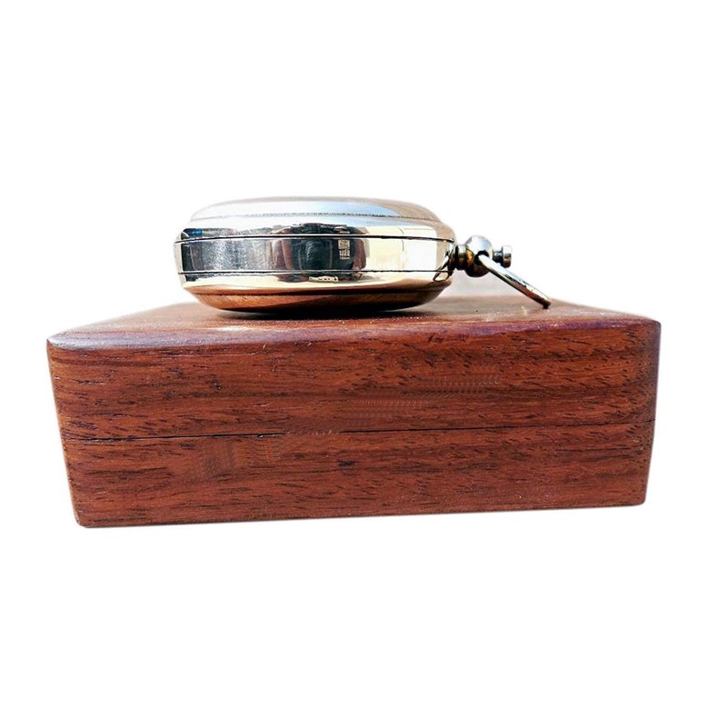 Handmade Brass Push Button Direction Compass POCKET COMPASS with Rose