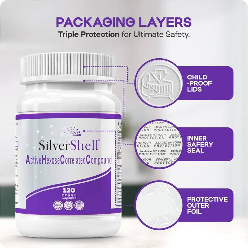 Active Hexose Correlated Compound Supplements – 120 Vegan Caps, 500mg