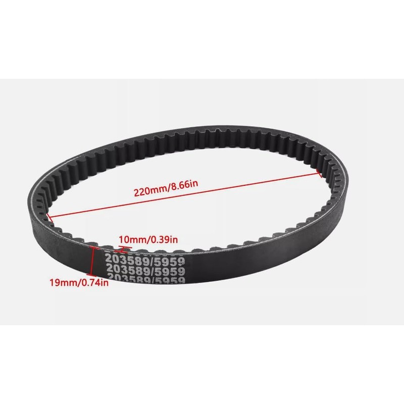 Torque Converter Belt Go-Kart Drive Belt Replace Comet 203589 Comet