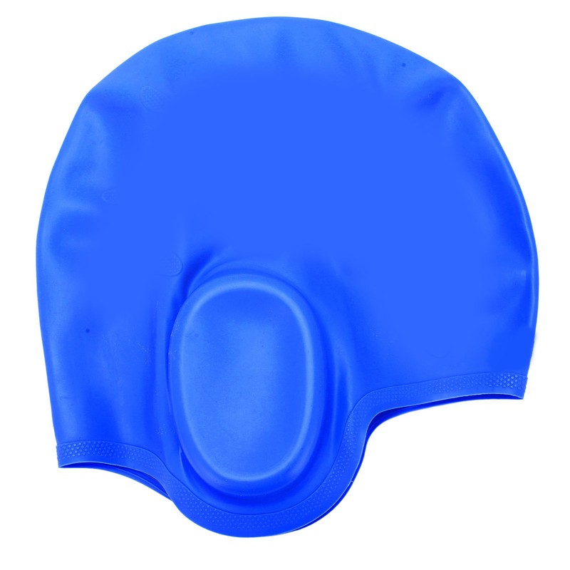 Waterproof Silicone Swimming Cap with Ear Protection 3D Strong Elasticity