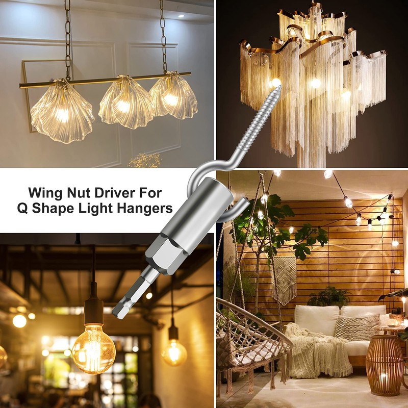 1/4 Inch Hex Shank, Slot Wing Nuts Drill Bit Socket