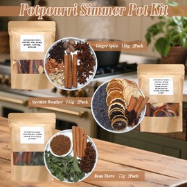 Siifert 12 Pack Christmas Stovetop Potpourri Xmas Simmer Pot Kit Dried Orange Slices Cinnamon Stick Air Freshener Sachet Ingredients Bowl Filler Decor for Holiday Fragrance Housewarming Gift