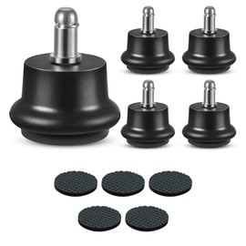 CHANJIF Fixed Casters, Set of 5, Chair Casters, Replacement, Fixed Legs, Floor Protection, Quiet, Chair, Furniture Protection Pad, Suitable for Office Chair, Game Chair, Executive Chair