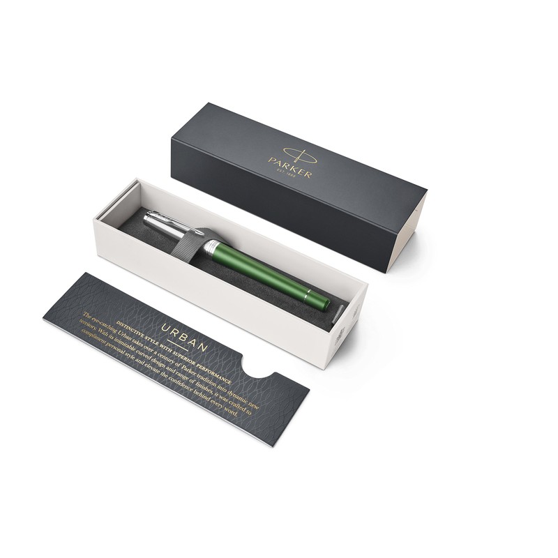 Parker Urban Fountain Pen, Premium Green with Fine Nib and