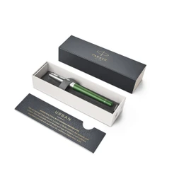 Parker Urban Fountain Pen, Premium Green with Fine Nib and Blue Ink Refill, 1931617