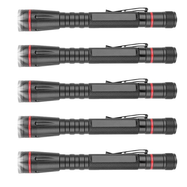 MODOAO Mini LED Flashlight Handheld Pen Light Zoomable LED Pocket