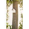 Alberts 355227 Bird House Protective Pointed roof Feeder, Rust Brown