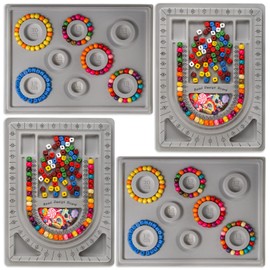 Coloch 4 Pieces Beading Board, Plastic Bead Design Tray DIY Jewelry Making Tray Beading Jewelry Organizer Flocked Bead Board for Necklace, Bracelet, Jewelry Making
