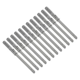 uxcell 12 Pcs Floating Shelf Brackets, Metal Hidden Shelf Support Brackets 0.4" x 4" Invisible Shelf Brackets with Screws for Floating Wood Shelves (Silver Tone)