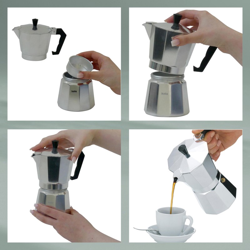 Kela Italia 10592 Espresso Pot for 9 Cups