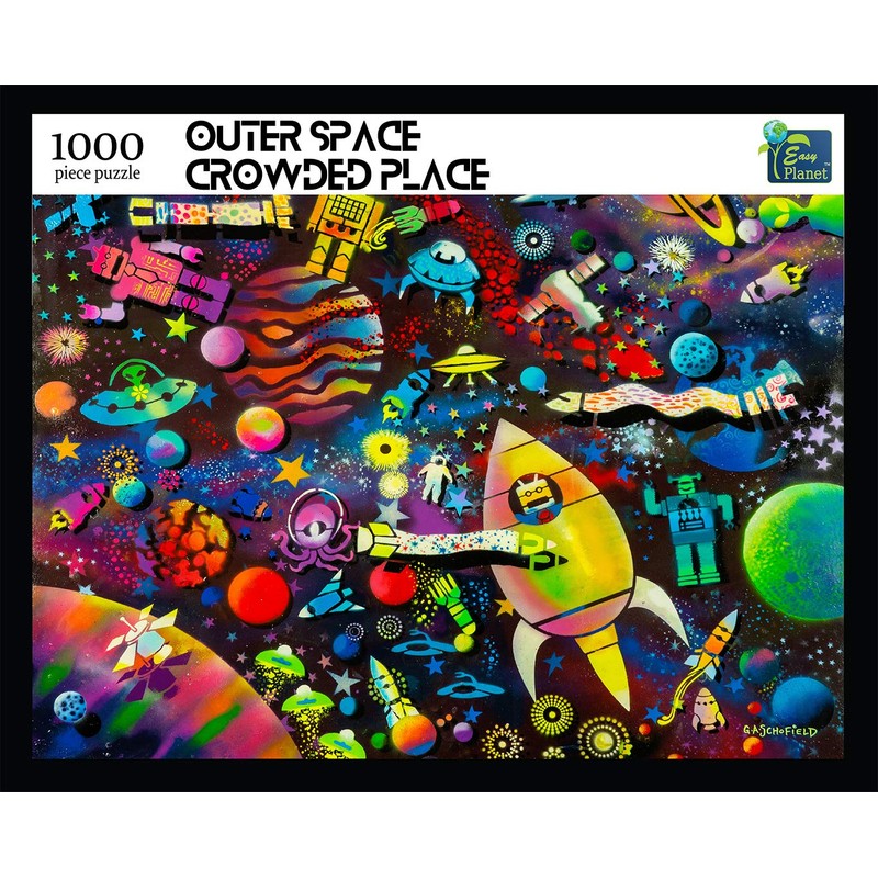 Outer Space Crowded Place 1000 Piece Jigsaw Puzzle