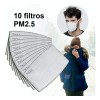 Healowa 10 Filtros Pm2.5 Cubreboca Adulto 5 Capas Carbon Activado