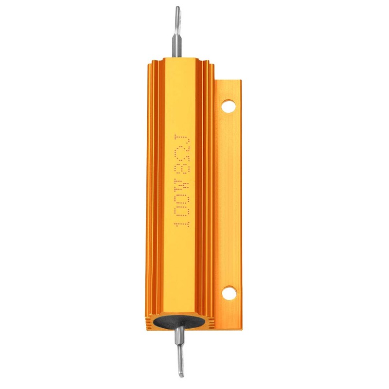 sourcing map 2pcs Aluminum Case Resistor 100W 8 Ohm Wirewound