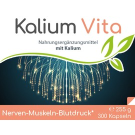 Cellavita Potassium Vita 300 Capsules - High Quality Potassium Powder Made of Potassium Citrate to Support Nerves, Muscles & Blood Pressure - Dietary Supplement Easy to Dose & Additive Free