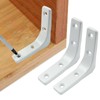 Kemcatui 3x3 Inch L Bracket Heavy Duty, 4Pcs Metal Shelf