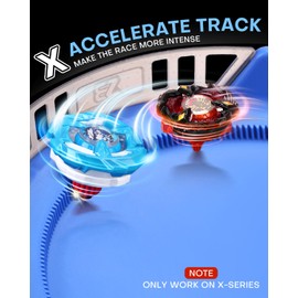 X Stadium Battle Set with X-Celeration Rail, 6 Right-Spin Tops, 2 Launchers and 1 Arena, Blade Battling Xtreme Game