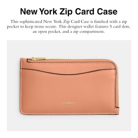 Coach Women's New York Zip Card Case, B4/Peach