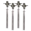 4Pcs Shoe Clips 4 Diamond Tassel Claw Chain Women's Boots