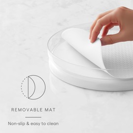 YouCopia FridgeView Turntable with Mat, 11", White