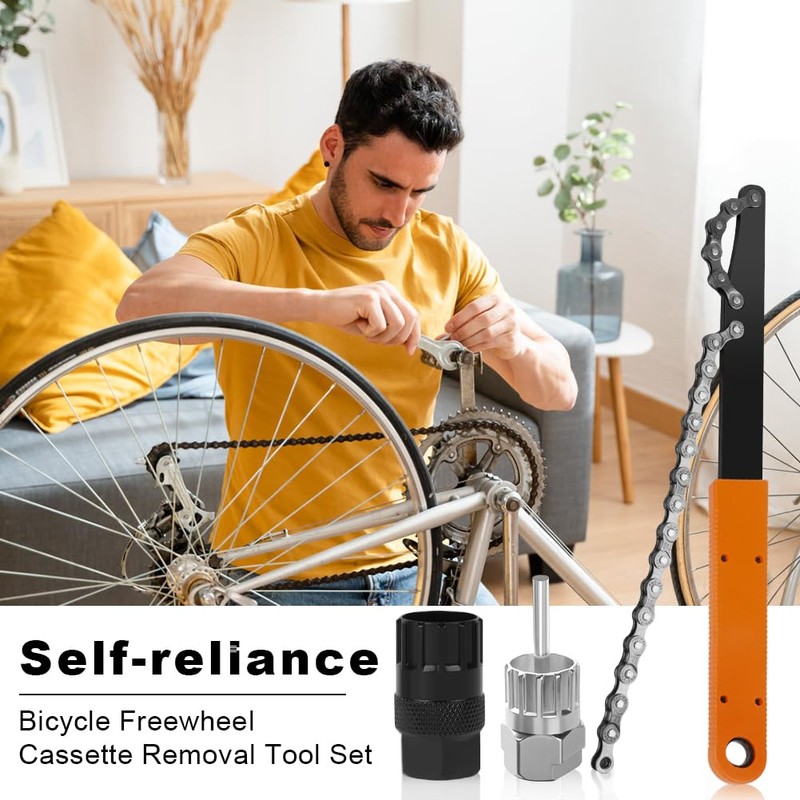 flintronic Bicycle Chain Whip, Sprocket Puller, Screw Ring Puller Kit,