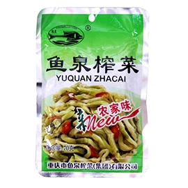 美味 鱼泉 Chongqing yuquan Preserved Delicious Mustard Vegetable -350g (Zha Cai Strips 70g, 10 Packs)