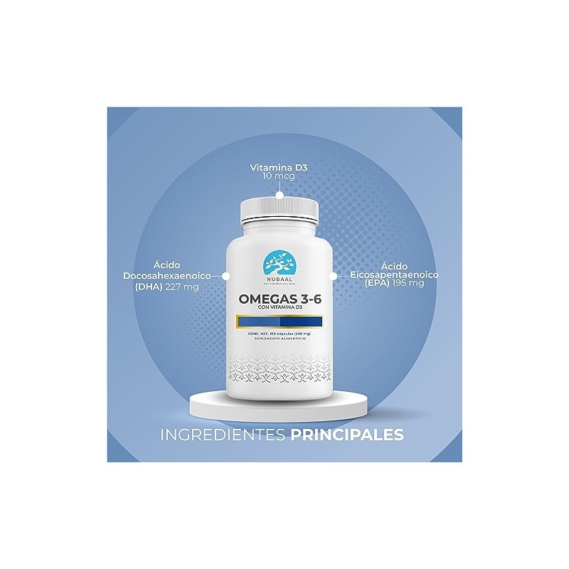 Nubaal Nutricin, Balance y Alma Omega 3-6 de 500mg- cidos
