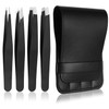 Jasinber Set de 4 Pinzas profesional de acero inoxidable para