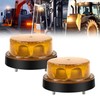 Round Emergency Strobe Lights,12-24V Rotating Beacon Light Emergency Warning Lights