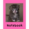  Notebook: Cute Kitten College Ruled Lined Notebook for Drawing,
