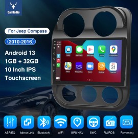 ESSGOO 10" CarPlay For Jeep Compass 2010-2016 Android 13 Car Stereo Radio GPS WIFI +Cam
