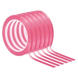 PATIKIL 1/4" Whiteboard Tape, 6 Pack Thin Dry Erase Tape for Graphic Chart Marking DIY Art, Pink