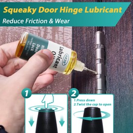 Keze Squeaky Door Hinge Lubricant Knife Pivot Oil for Door Hinge Oil for Lock Scissors Watch Keyhole Knife Lube Synthetic Pocket Knife Lubricant with Needle Oiler 1 oz, 2 Pcs