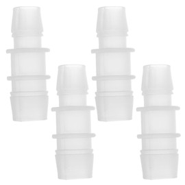 VekAuto 4pcs Plastic Hose Barb Fitting 5/8" to 1/2" Barbed Splicer Mender Joint Adapter Aquarium Clear