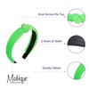 Velvet Knotted Headbands for Women (Neon Green)
