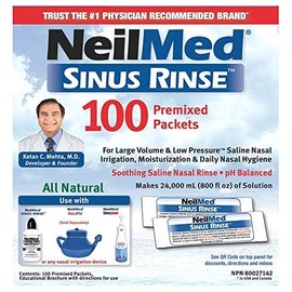 NeilMed NeilMed Sinus Rinse Refill Packets, 100 Count (Packaging May Vary)