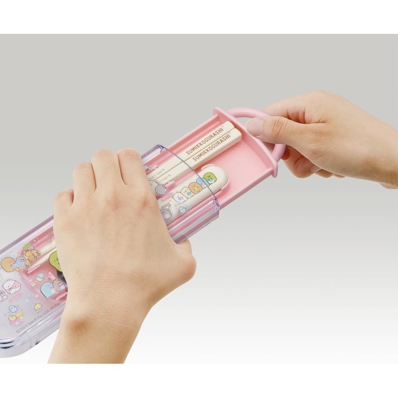 Skater CCA1AG-A Chopsticks and Spoon Set, Antibacterial, Sumikkogurashi, Mole House,