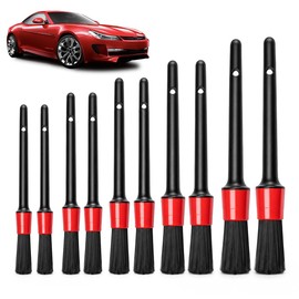 10 Piezas Brochas para Detallado Automotriz, Cepillo Multifuncional para Coche, Cepillos Suaves de Microfibra, sin Dejar Arañazos, para Tablero, Limpi