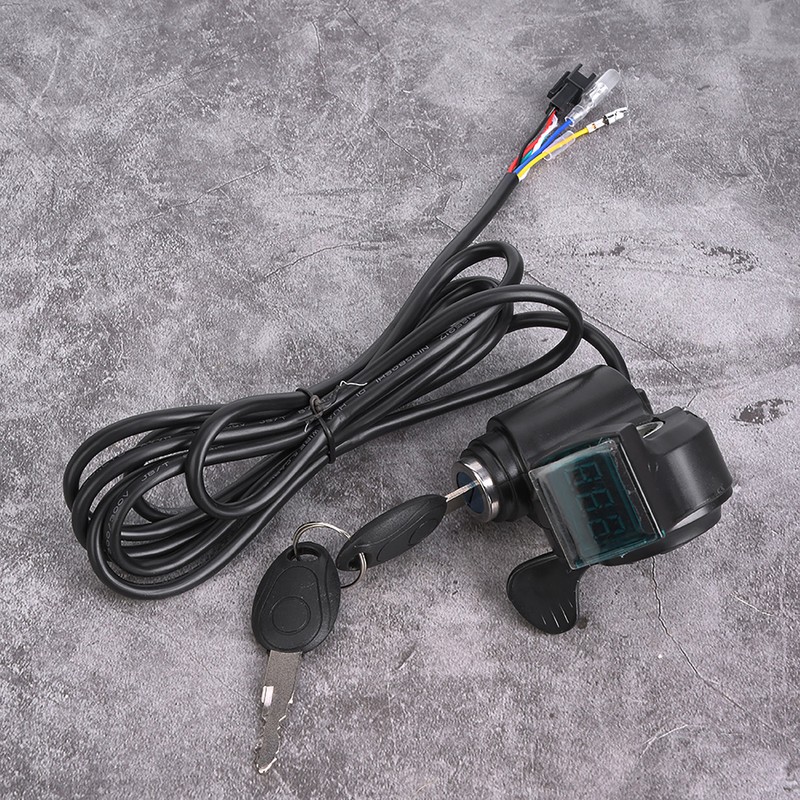 E‑Bike Thumb Throttle LCD Display Digital Battery Voltage Power Switch