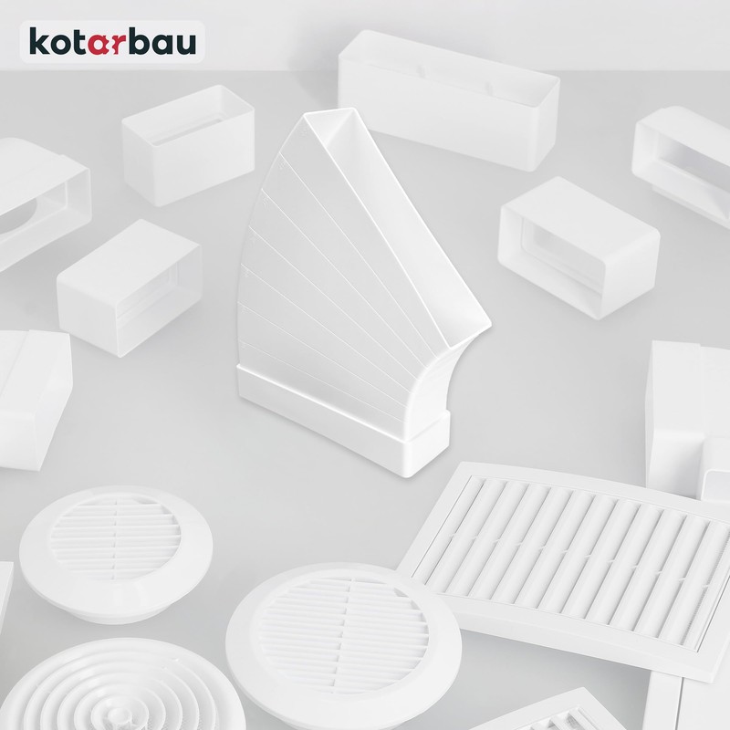 KOTARBAU® Flat Duct Bend 3° - 48° Horizontal Deflection Piece