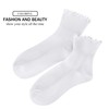 UTTPLL Ruffle Crew Socks Women Turn-Cuff Athletic Aesthetic Lettuce Socks