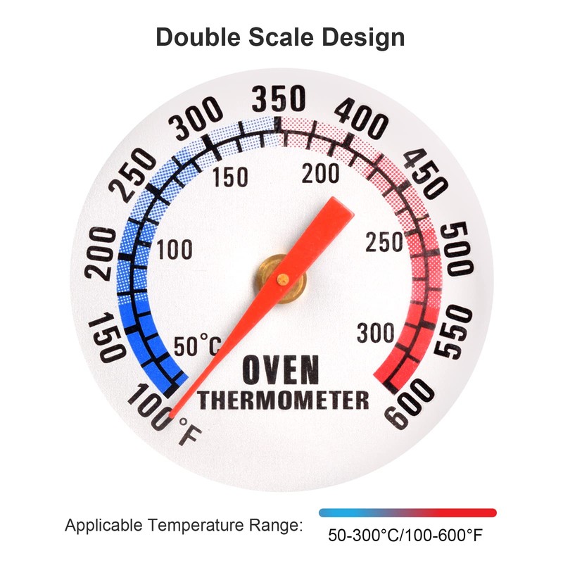 Stainless Steel Oven Thermometer for Fan Oven, Oven Temperature Gauge
