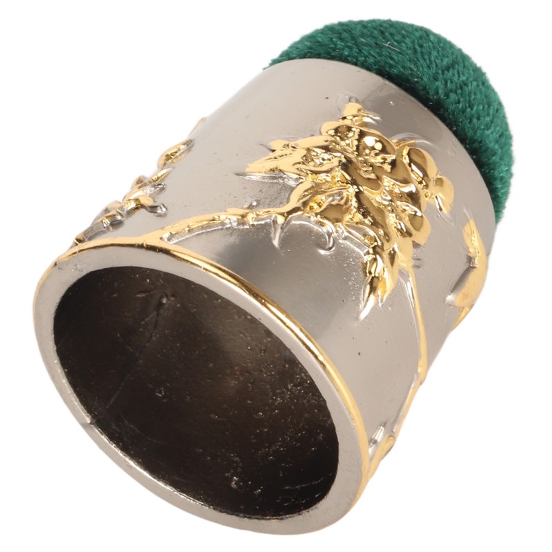 Sewing Pin Cushion Round Zinc Alloy Base Retro Style Pleuche