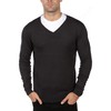 Blu Cherry Men's V Neck Office Jumper Cotton Sweater Long