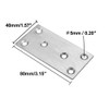 sourcing map Repair Plate, 80mmx40mm, Flat Fixing Mending Corner Brace